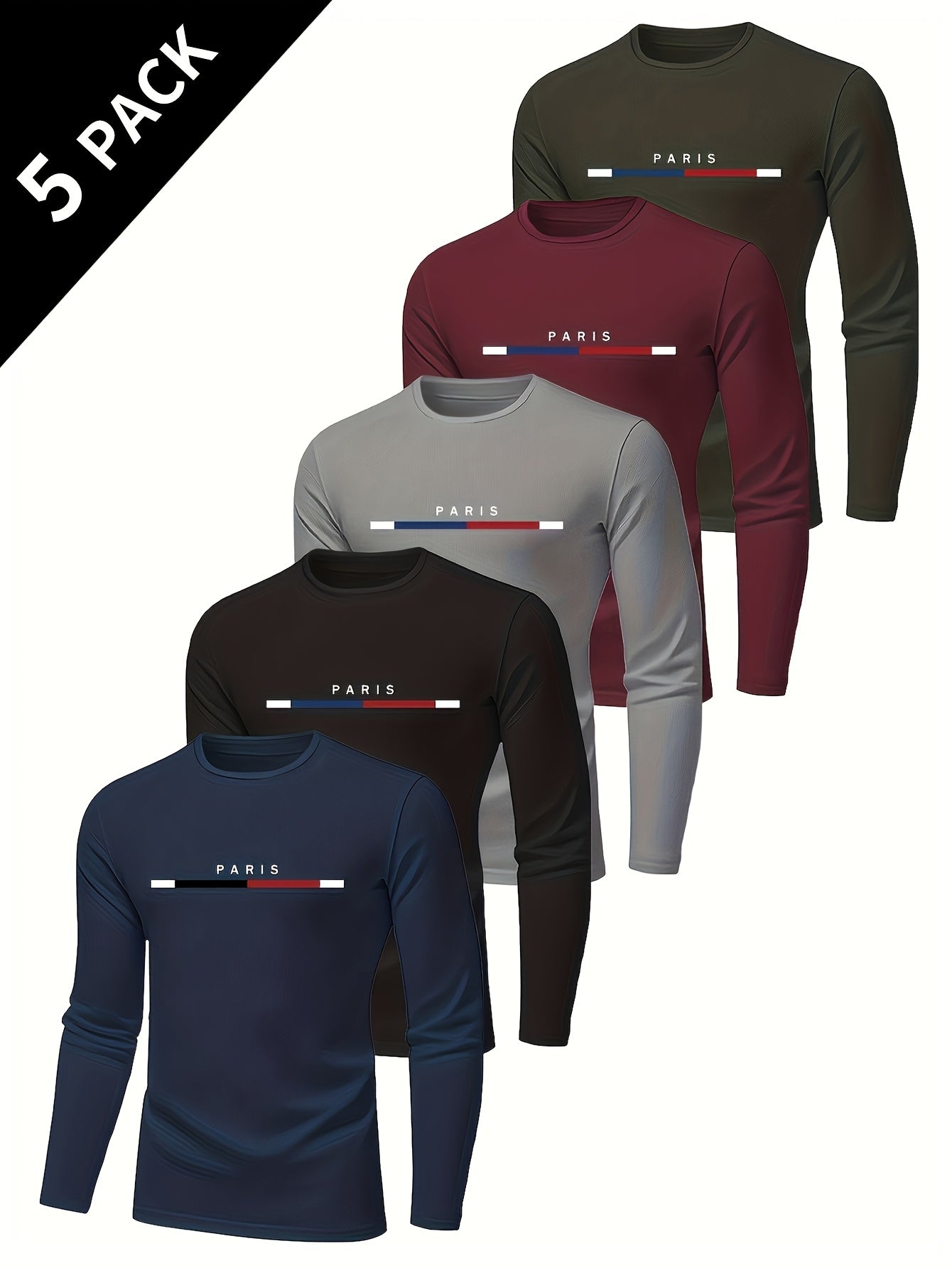 Men's Performance T-Shirt - Crew Neck Long Sleeve – Crew Neck neckline complements the regular detail view