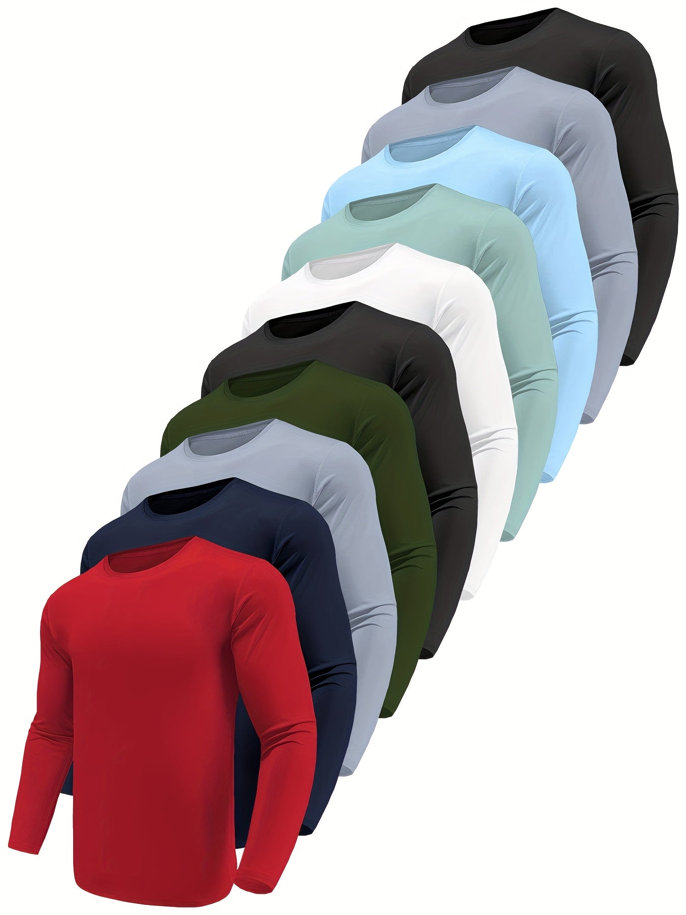 Men's Performance T-Shirt - Crew Neck Long Sleeve Streetwear Style – main product image