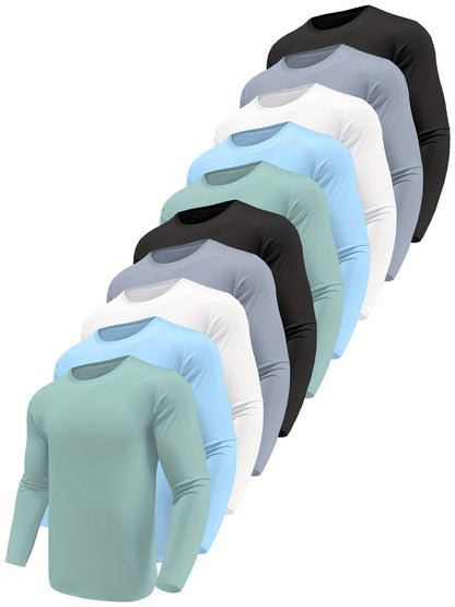 Men's Performance T-Shirt - Crew Neck Long Sleeve Streetwear Style – view 10