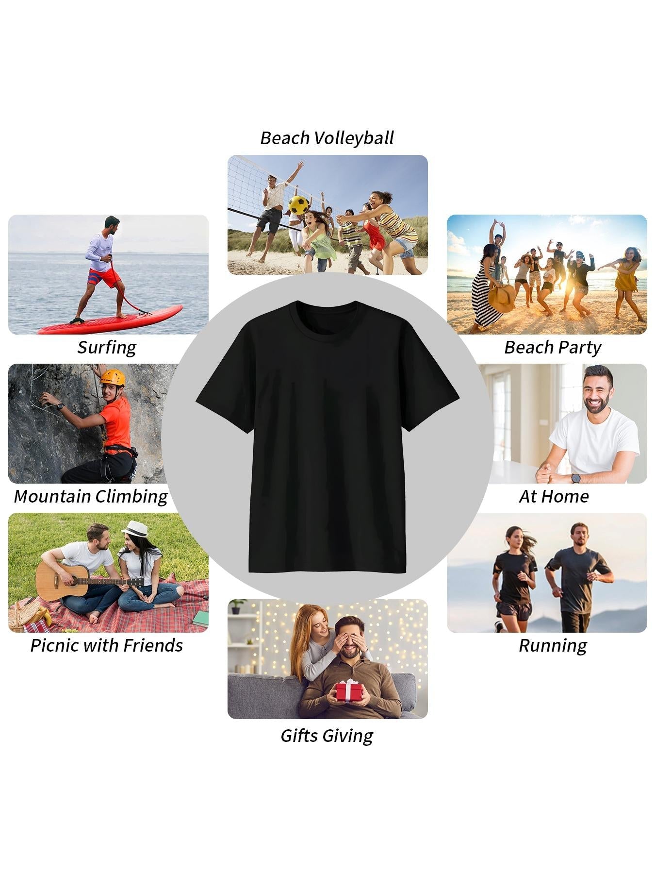 Men's Performance T-Shirt - Crew Neck Short Sleeve – black – view 10