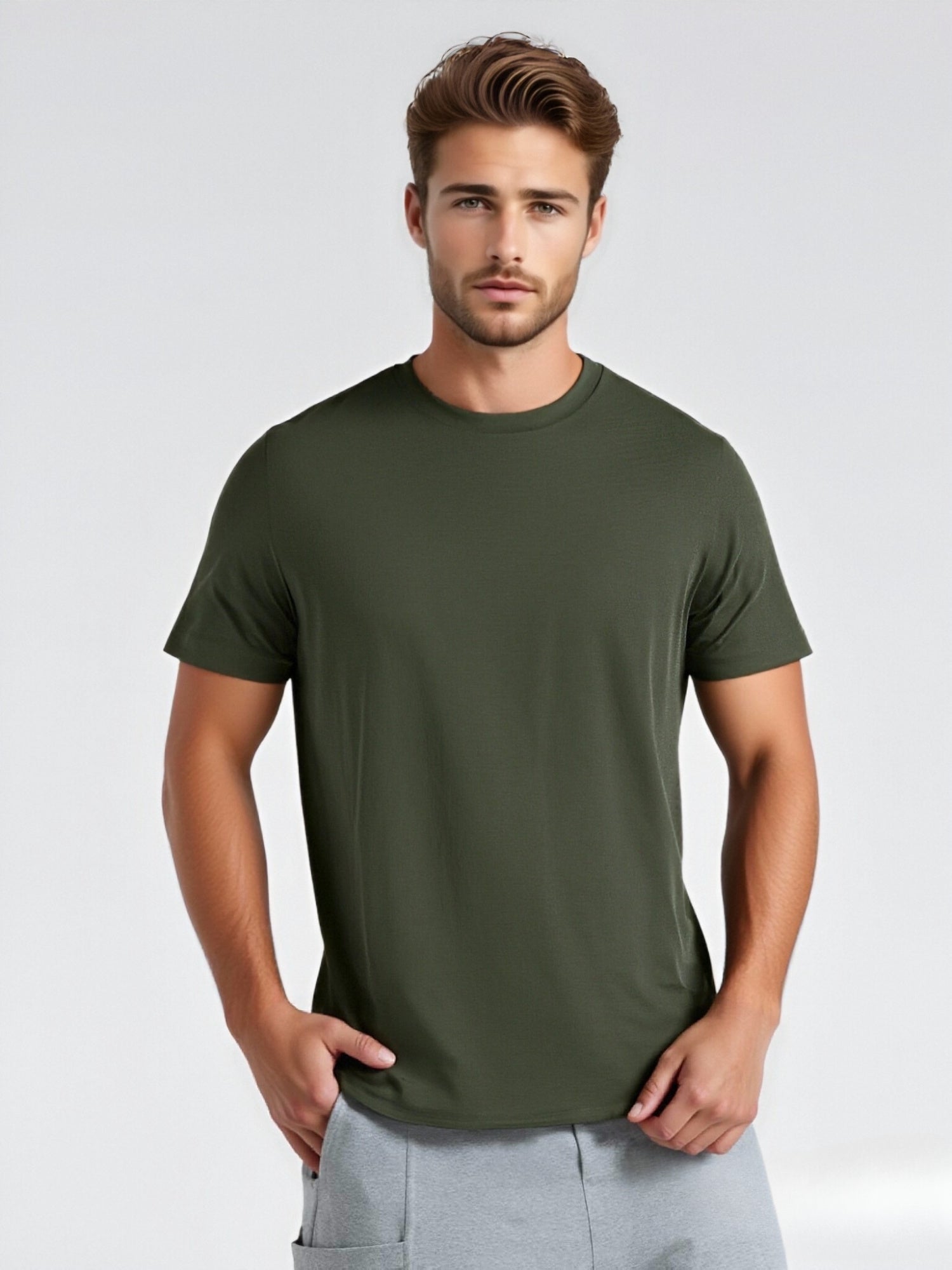 Men's Performance T-Shirt - Crew Neck Short Sleeve – Mixed Color Polyester – view 11