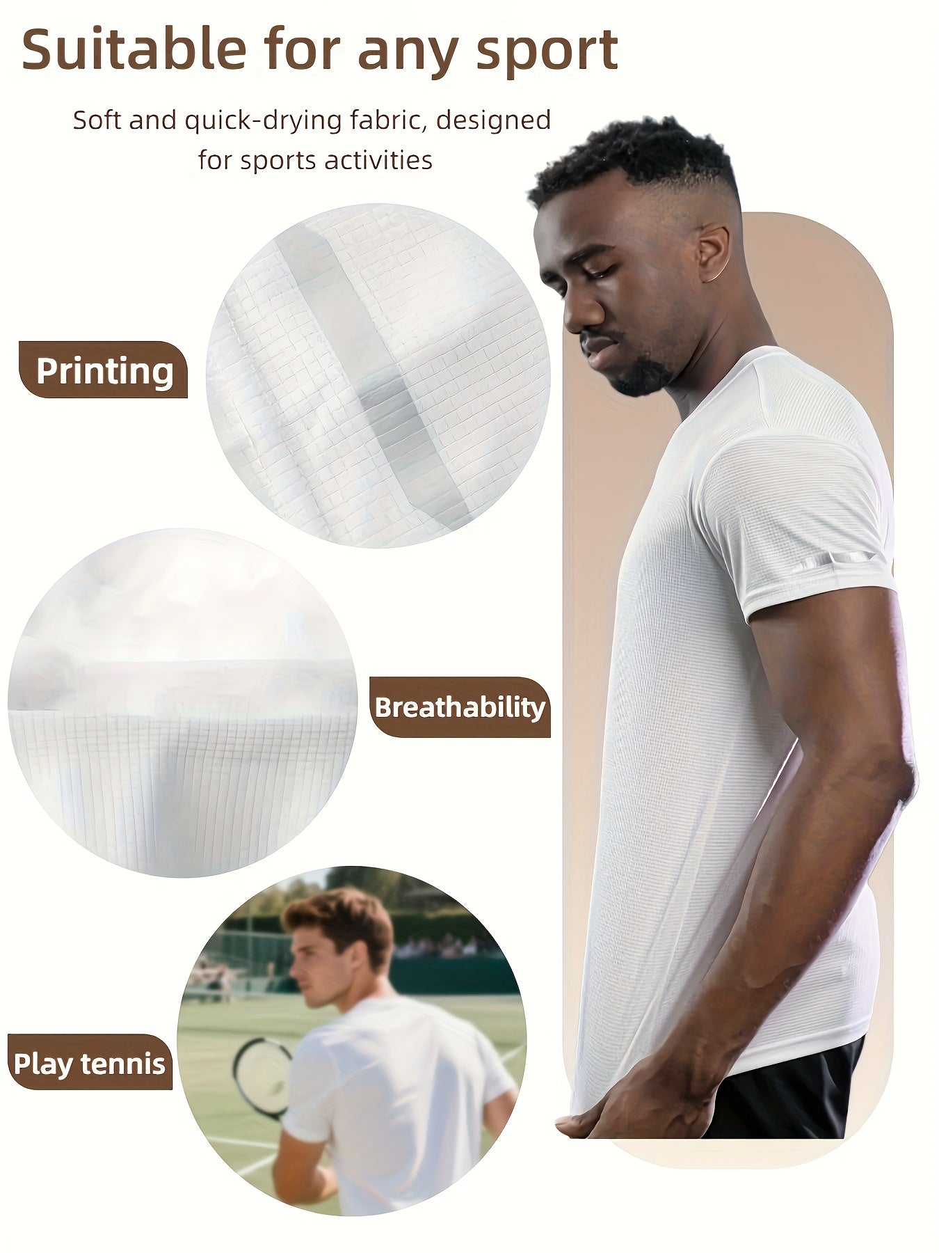 Men's Performance T-Shirt - Crew Neck Short Sleeve – Relaxed fit – view 4