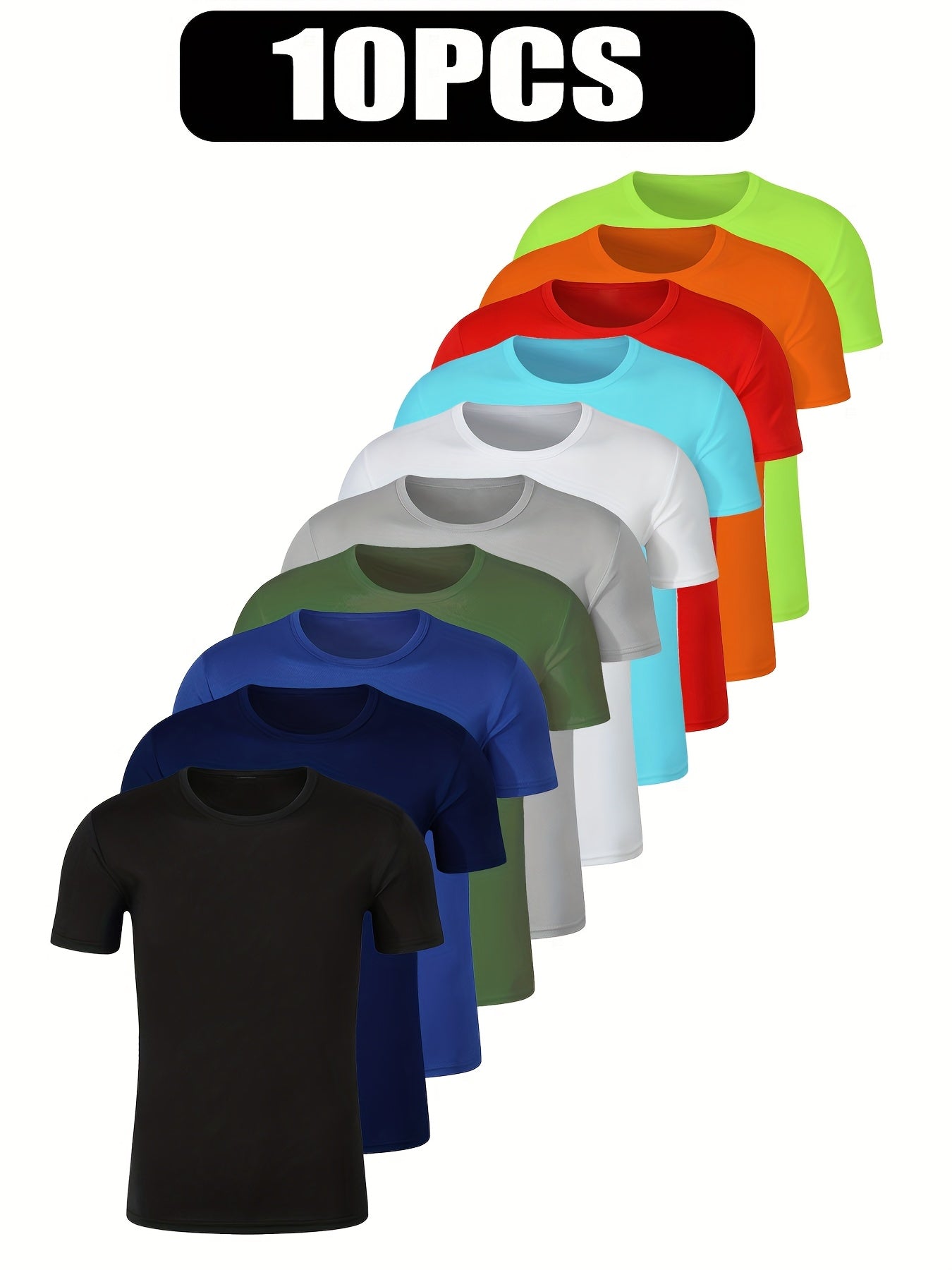 Men's Performance T-Shirt - Crew Neck Short Sleeve Streetwear Style – view 9