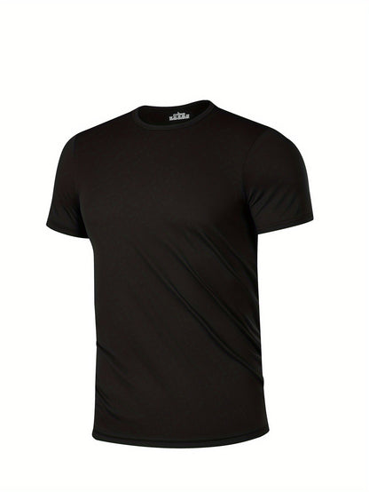Men's Performance T-Shirt – Men's Wine Red Army Green Navy Blue - Khaki Black White Gray – view 2