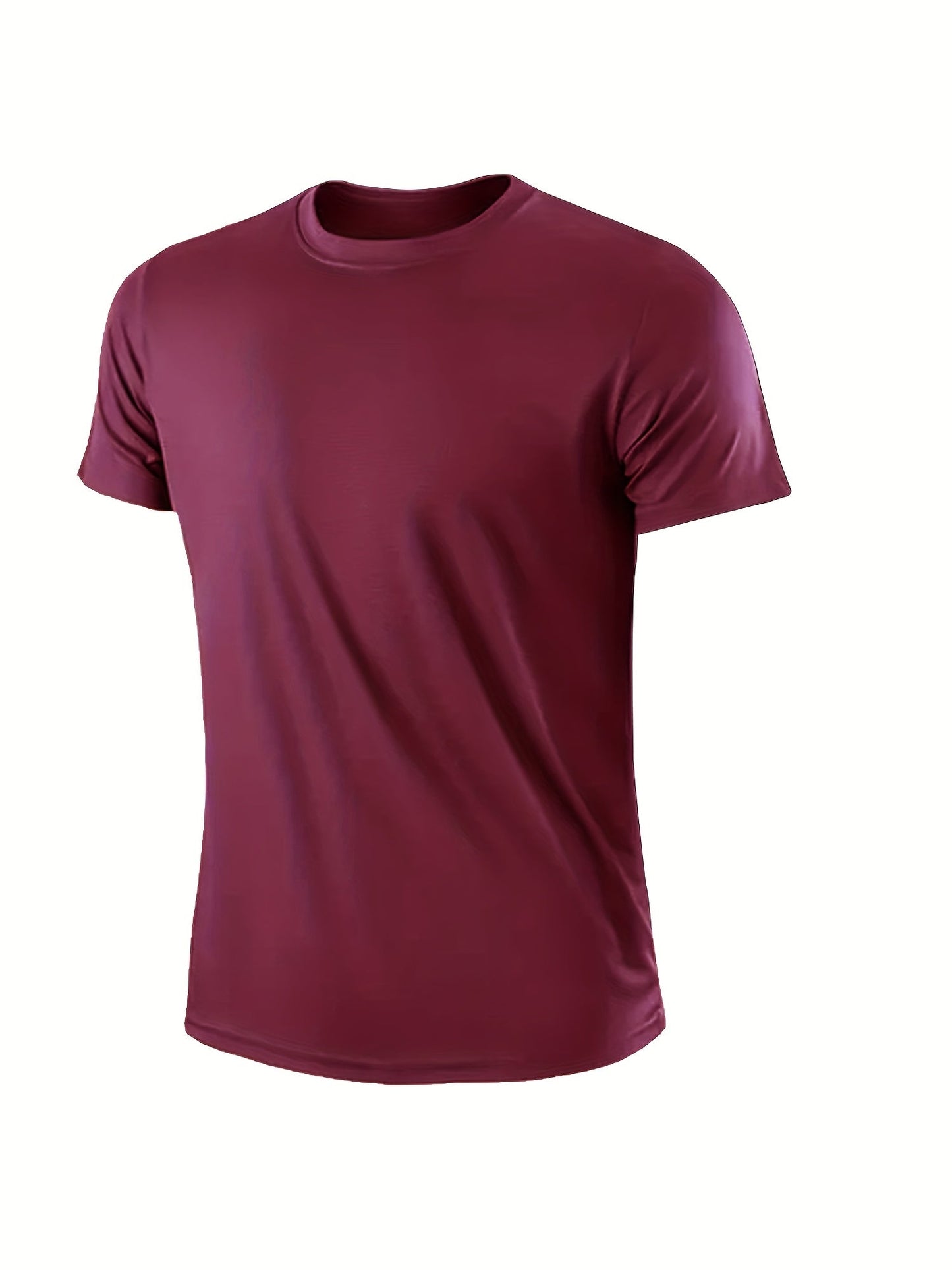 Men's Performance T-Shirt – Men's Wine Red Army Green Navy Blue - Khaki Black White Gray – view 4