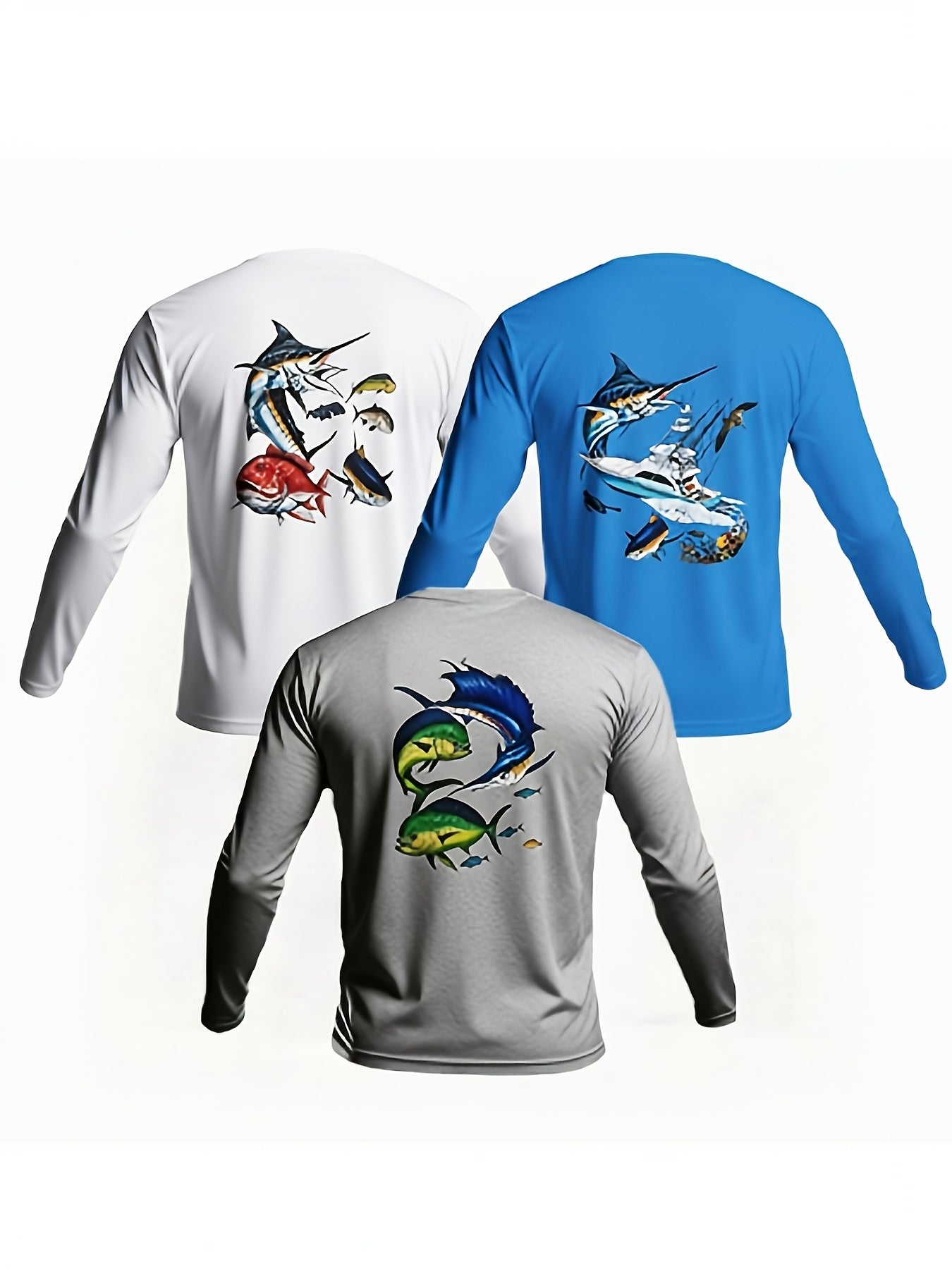 Men's Performance T-Shirt - Round Neck Long Sleeve – Sizes S–XXXL – view 3