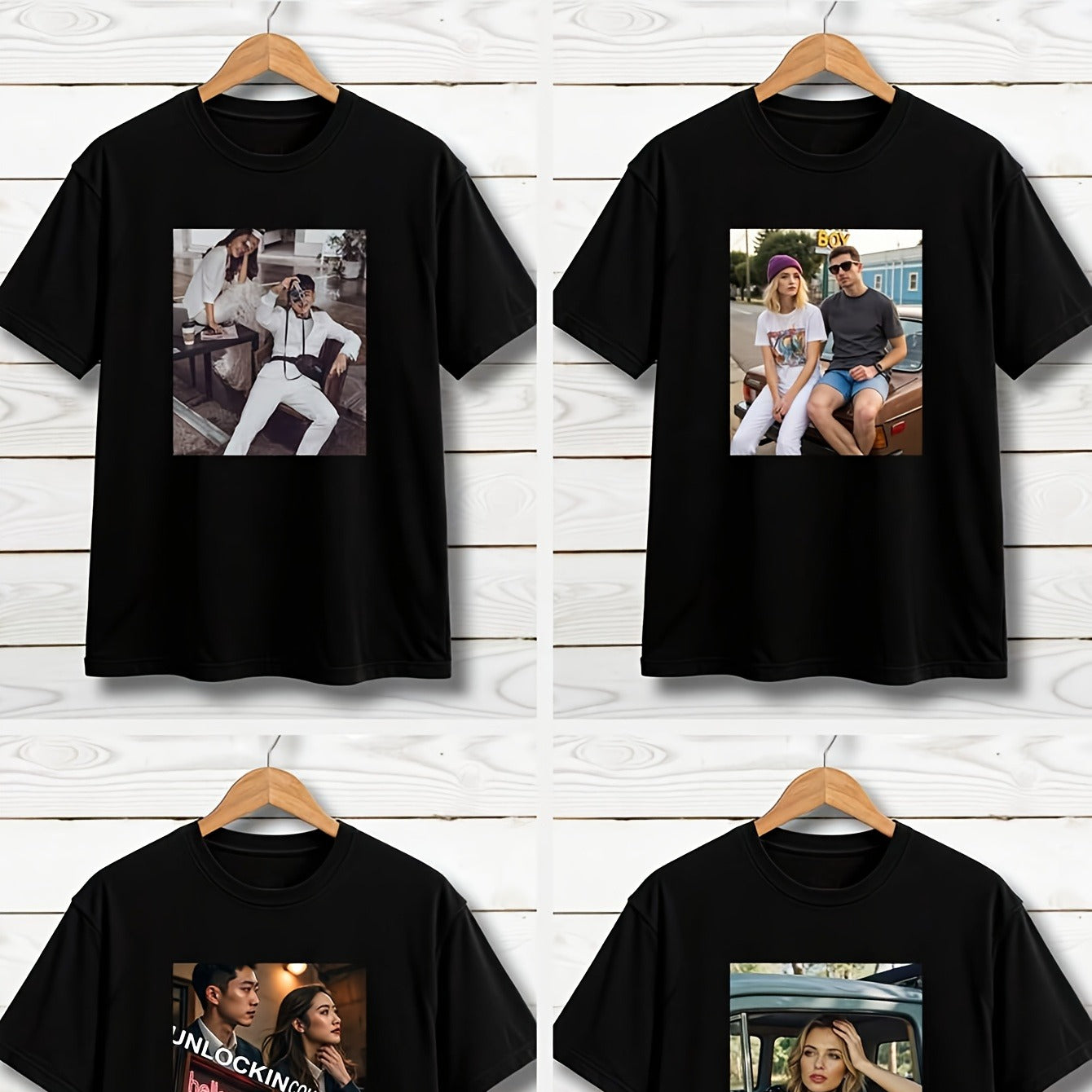 Men's Performance T-Shirt - Round Neck Short Sleeve – Black – view 6