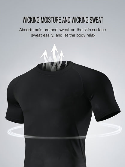 Men's Performance T-Shirt - Round Neck Short Sleeve – Black – view 11