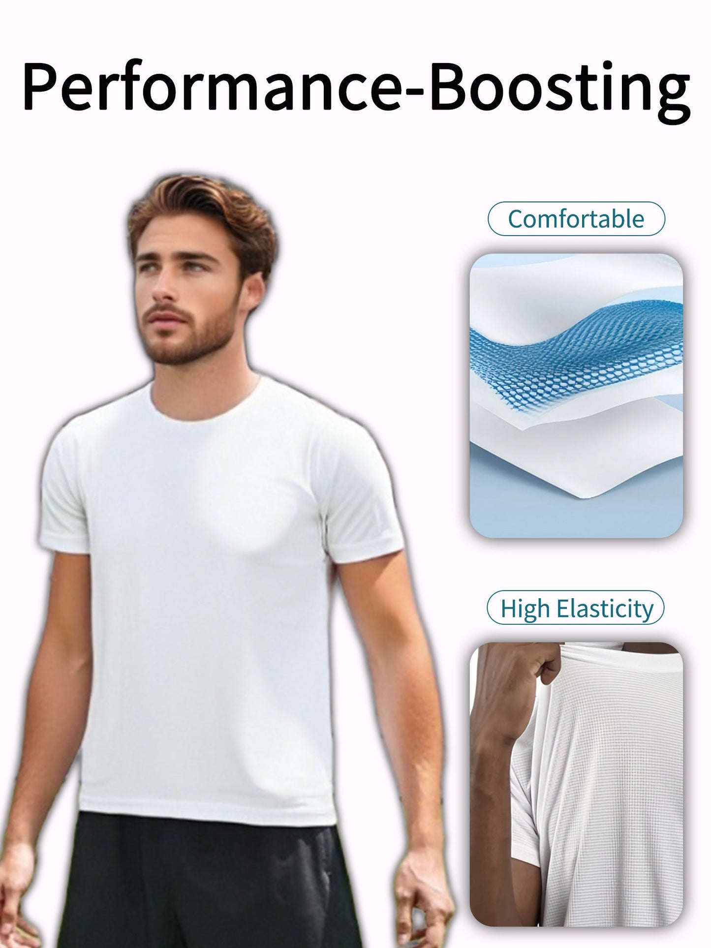 Men's Performance T-Shirt - Round Neck Short Sleeve – Colorway 10661 – view 13