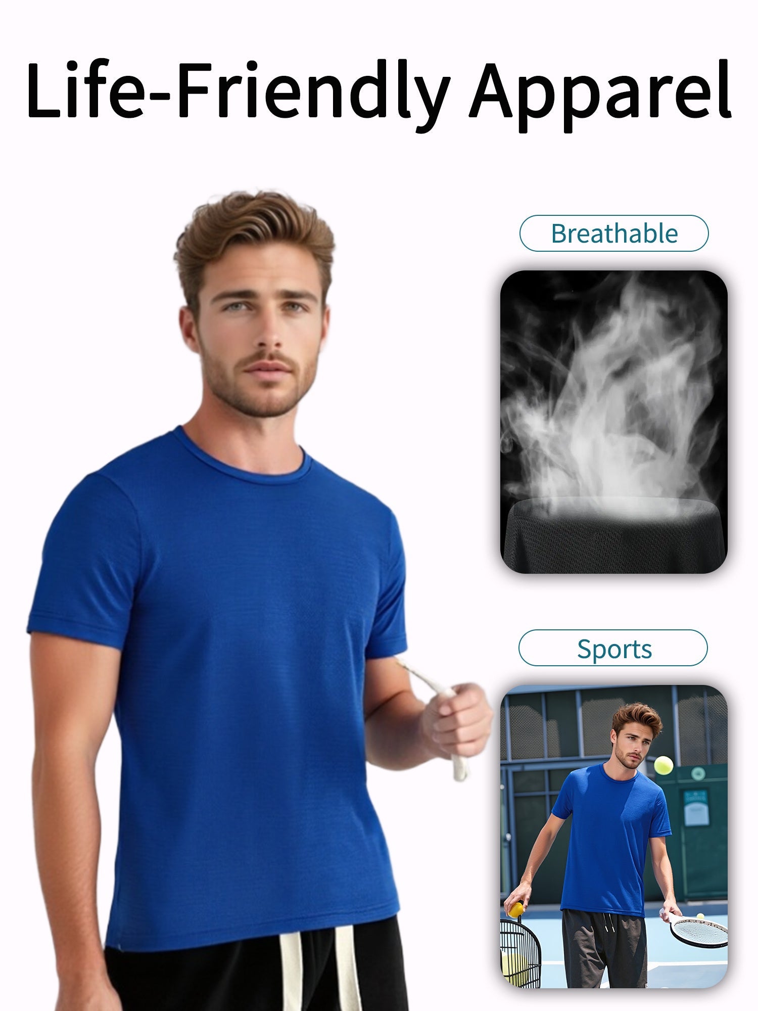 Men's Performance T-Shirt - Round Neck Short Sleeve – Colorway 10661 – view 14