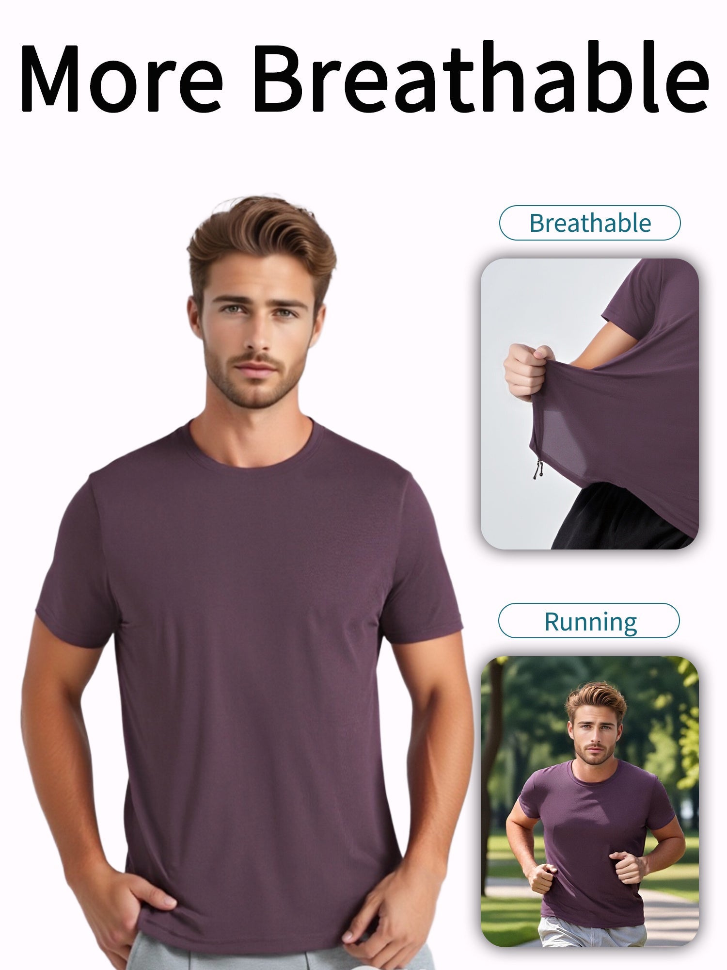 Men's Performance T-Shirt - Round Neck Short Sleeve – Colorway 10661 – view 15