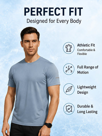 Men's Performance T-Shirt - Round Neck Short Sleeve Streetwear – Relaxed fit – view 8