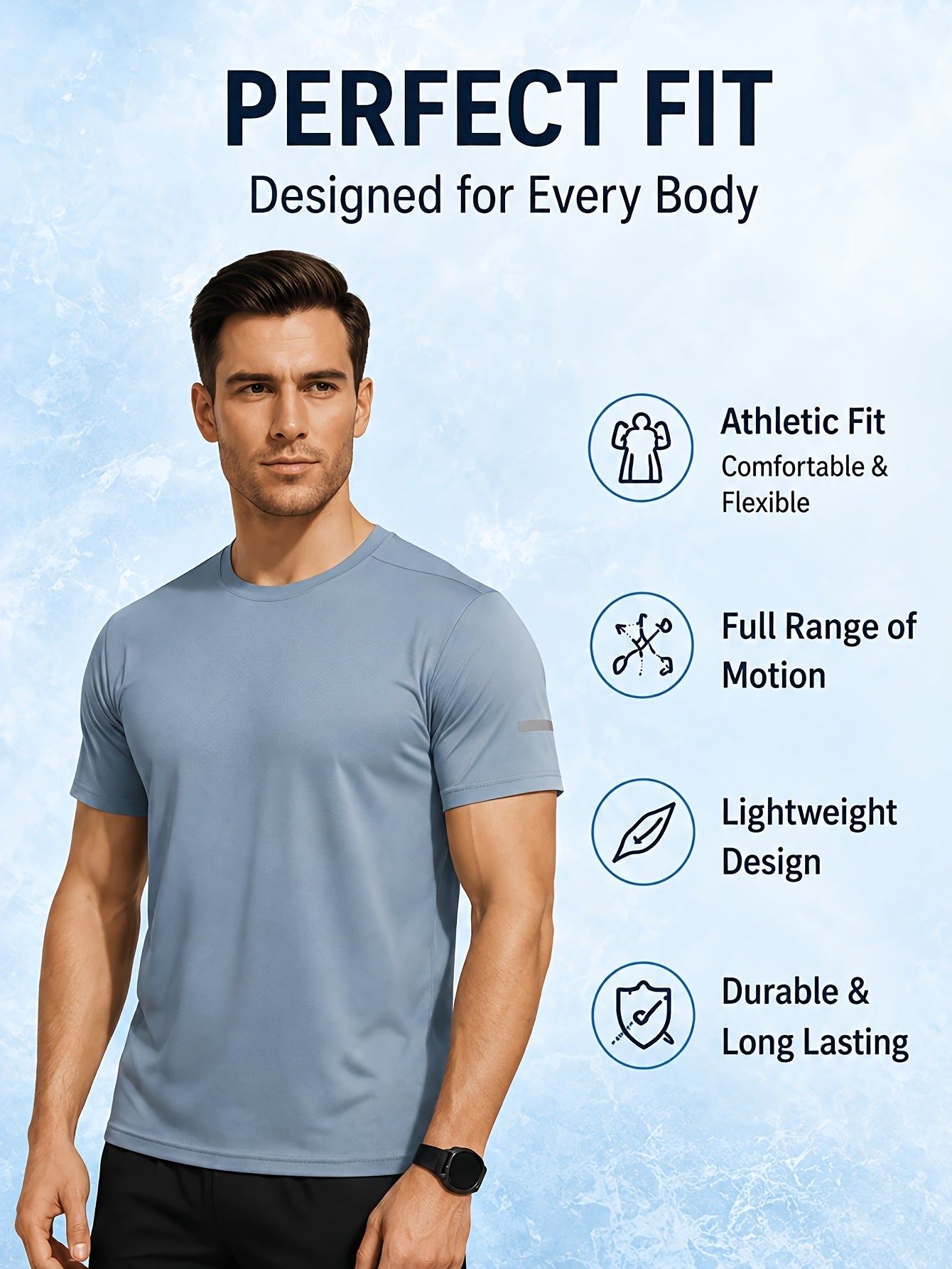 Men's Performance T-Shirt - Round Neck Short Sleeve Streetwear – Relaxed fit – view 13