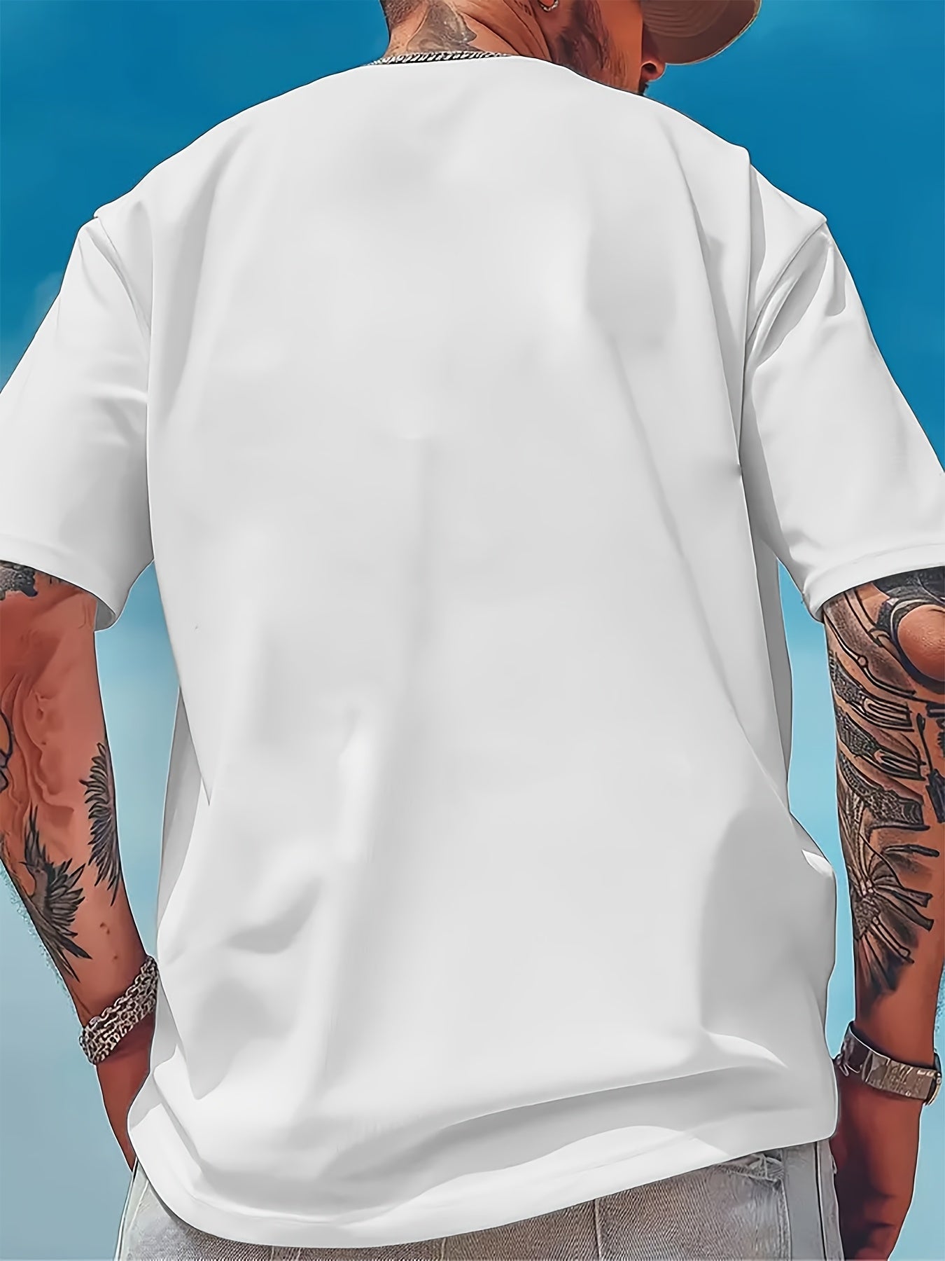 Men's Performance T-Shirt - Round Neck Short Sleeve – White – view 5