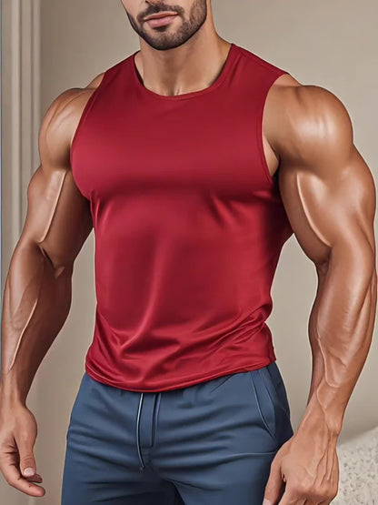 Men's Performance Tank Top - Classic Neck Sleeveless – Colorway 34117 – view 4
