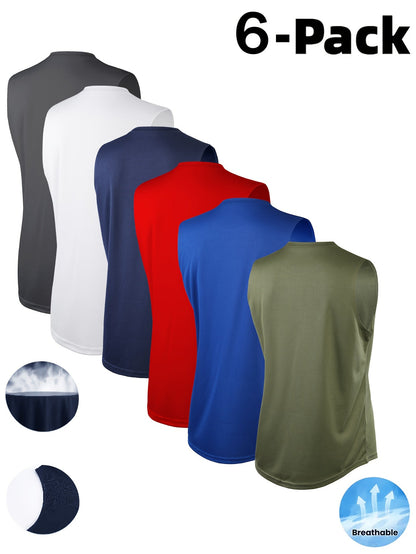 Men's Performance Tank Top - Classic Neck Sleeveless – Colorway 34117 – view 7