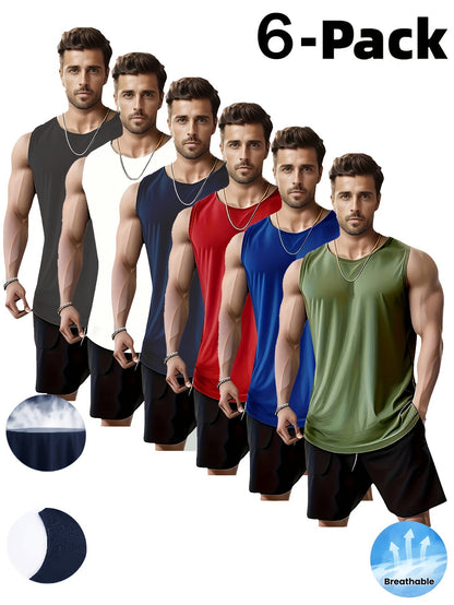 Men's Performance Tank Top - Classic Neck Sleeveless – Colorway 34117 – view 13