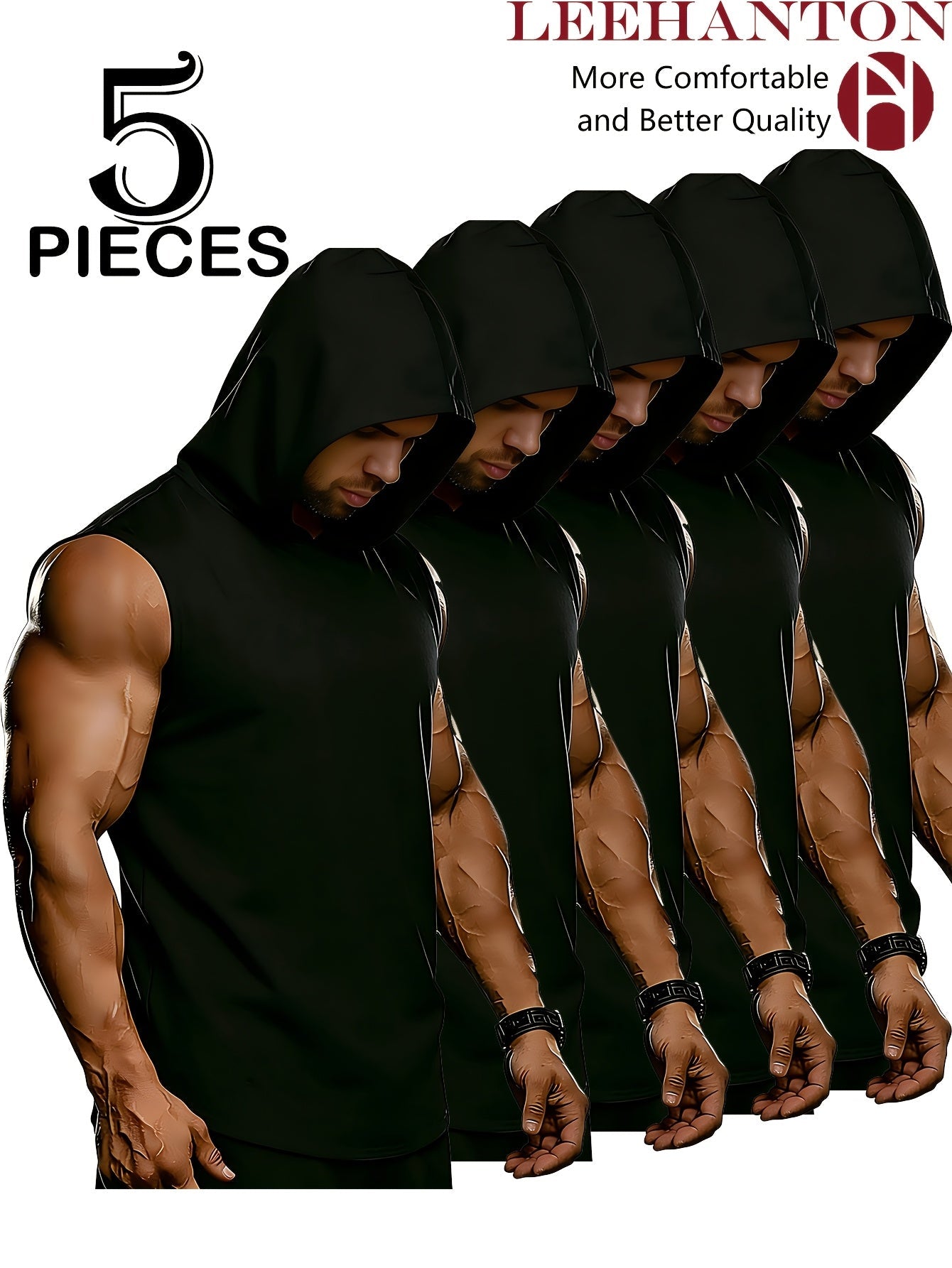 Men's Performance Tank Top Multipack - Breathable Quick-Dry Value Set – 8-Color Selection – GREY option – view 3