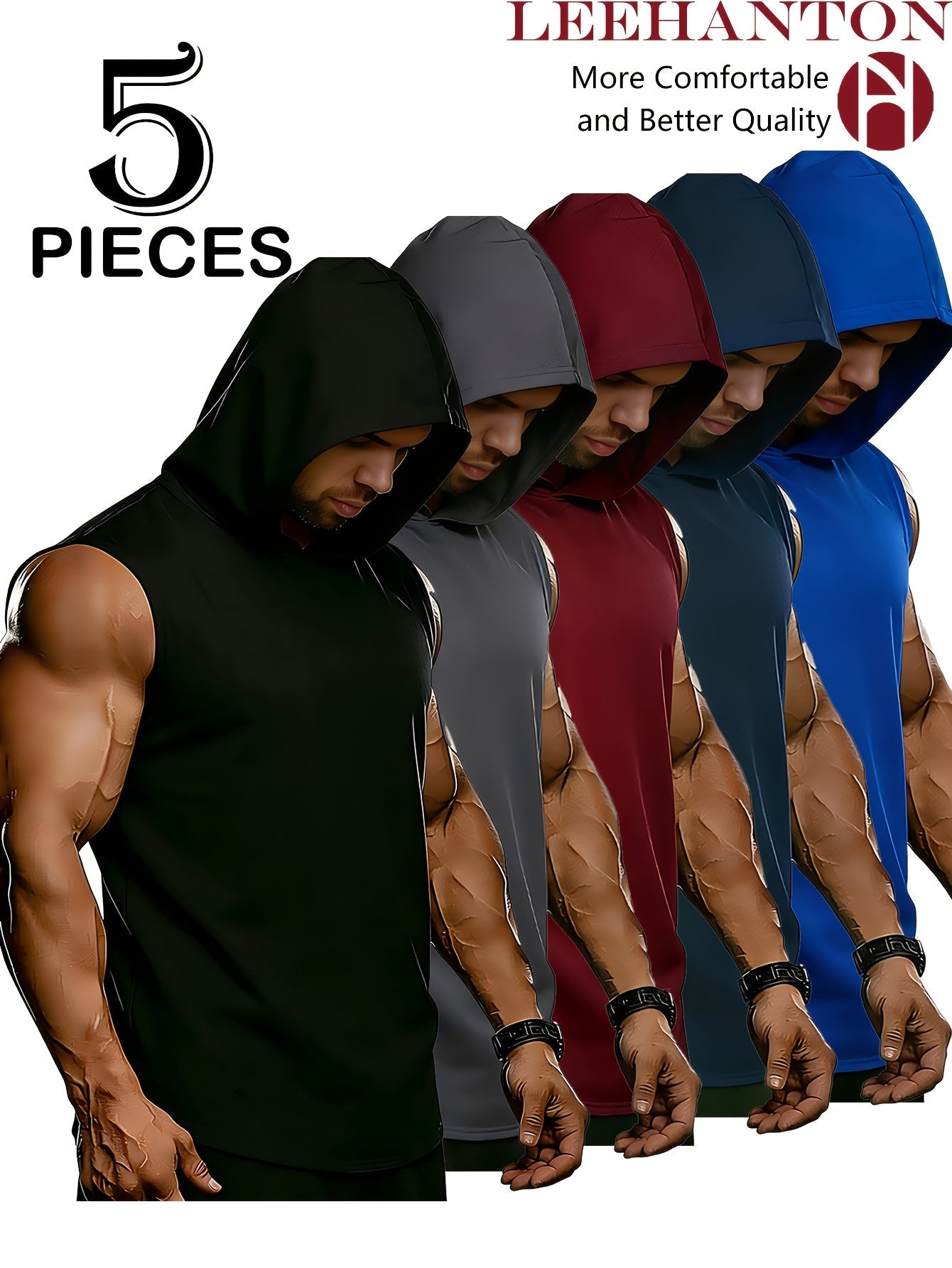 Men's Performance Tank Top Multipack - Breathable Quick-Dry Value Set – 8-Color Selection – GREY option – view 9