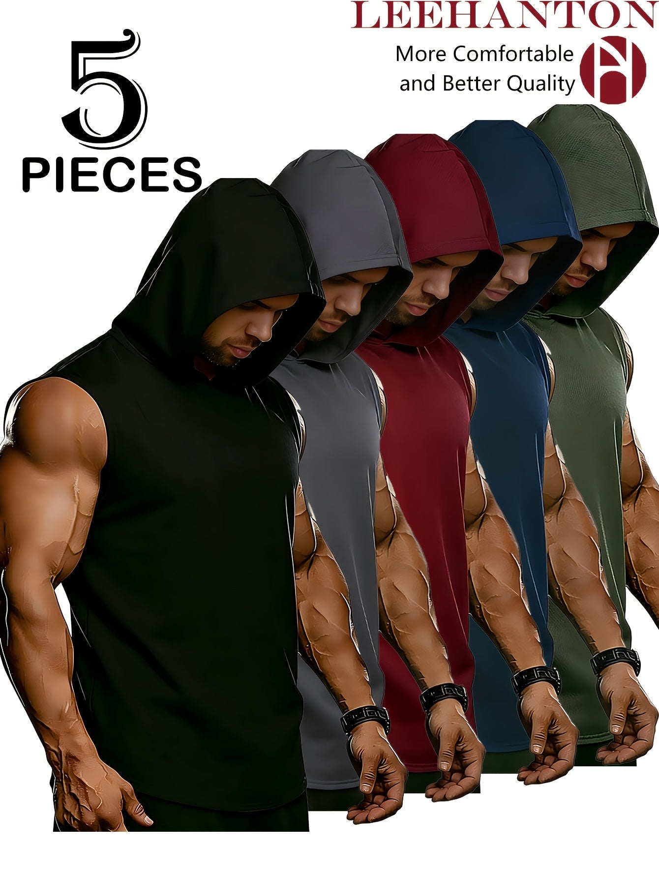 Men's Performance Tank Top Multipack - Breathable Quick-Dry Value Set – 8-Color Selection – GREY option – view 10
