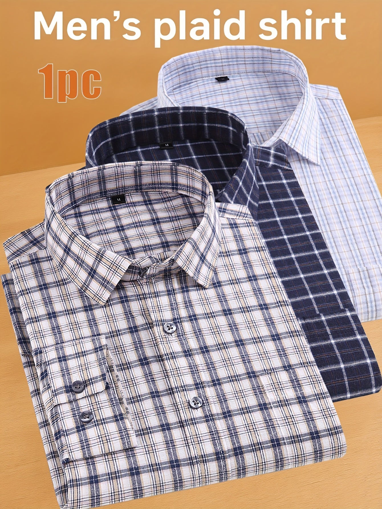 Men's Plaid Long Sleeve Casual Shirt - Easy Care – view 9