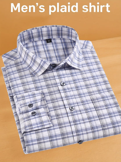 Men's Plaid Long Sleeve Casual Shirt - Easy Care – view 10