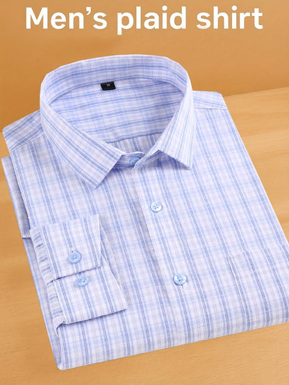 Men's Plaid Long Sleeve Casual Shirt - Easy Care – view 12