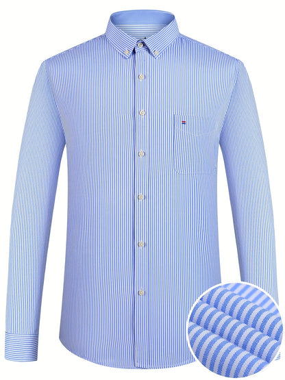 Men's Plaid Long Sleeve Dress Shirt - Easy Care – view 4