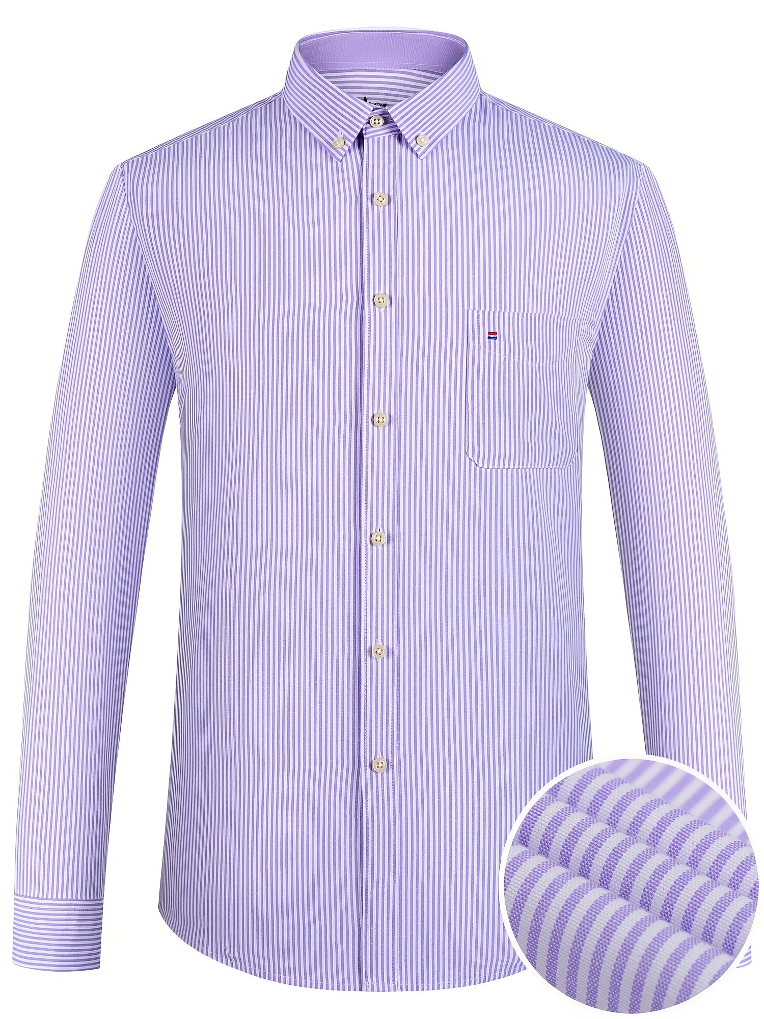 Men's Plaid Long Sleeve Dress Shirt - Easy Care – view 5