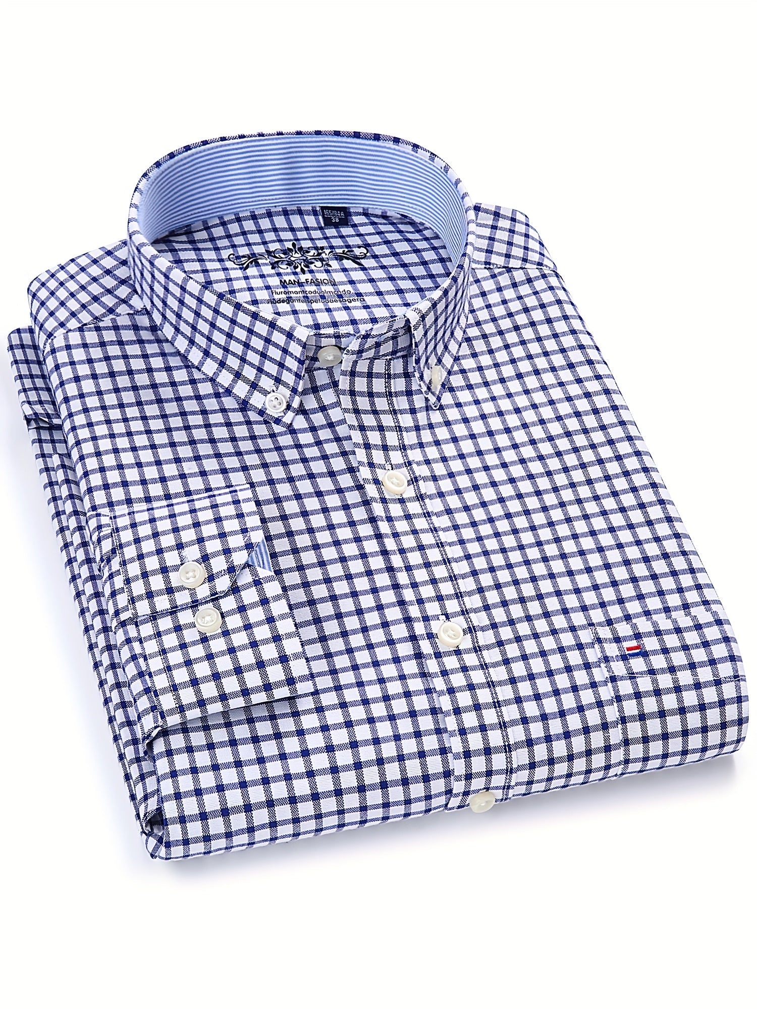 Men's Plaid Long Sleeve Dress Shirt - Easy Care – view 15