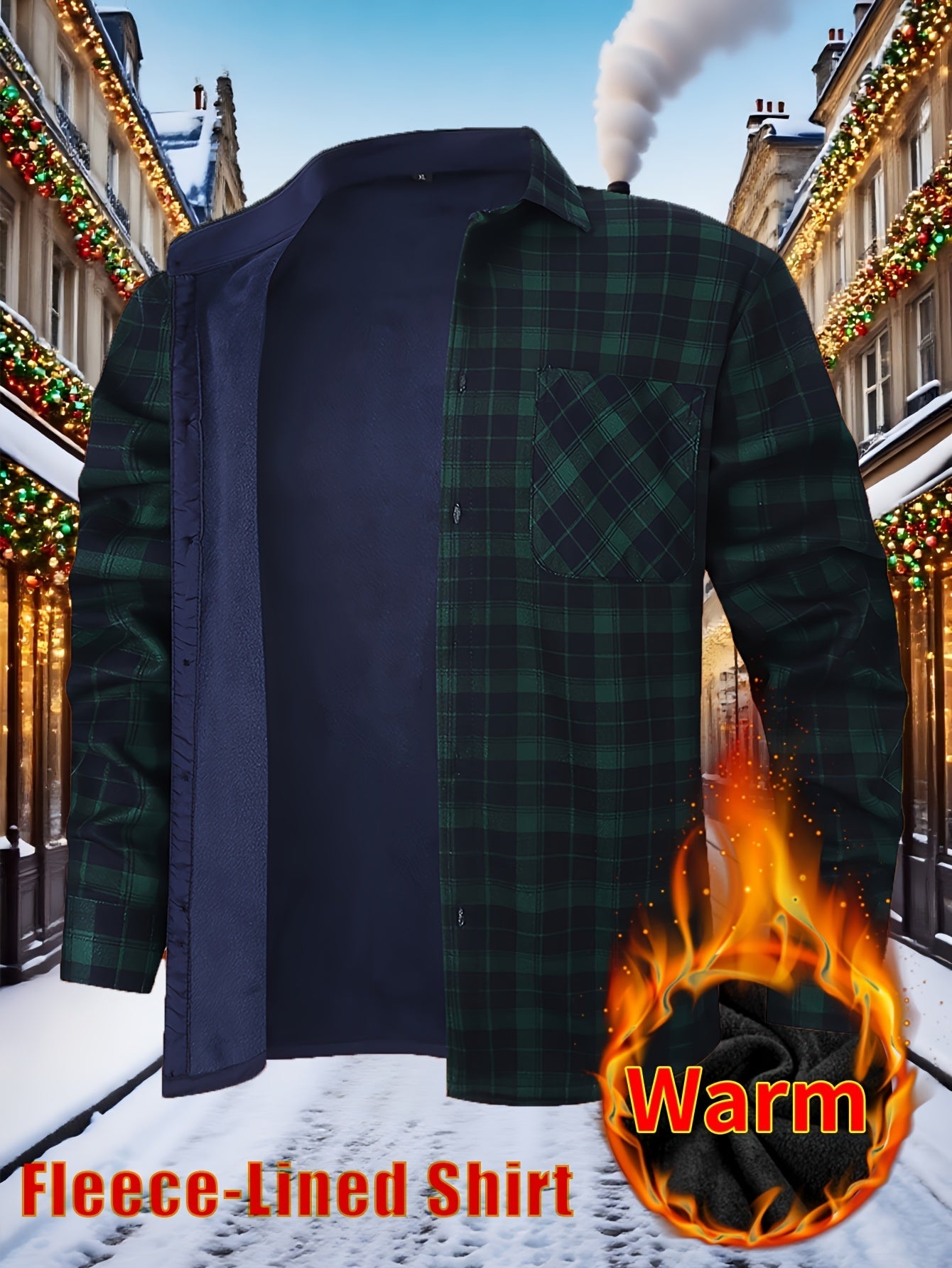Men's Plaid Long Sleeve Flannel Shirt - Wrinkle Resistant – view 12