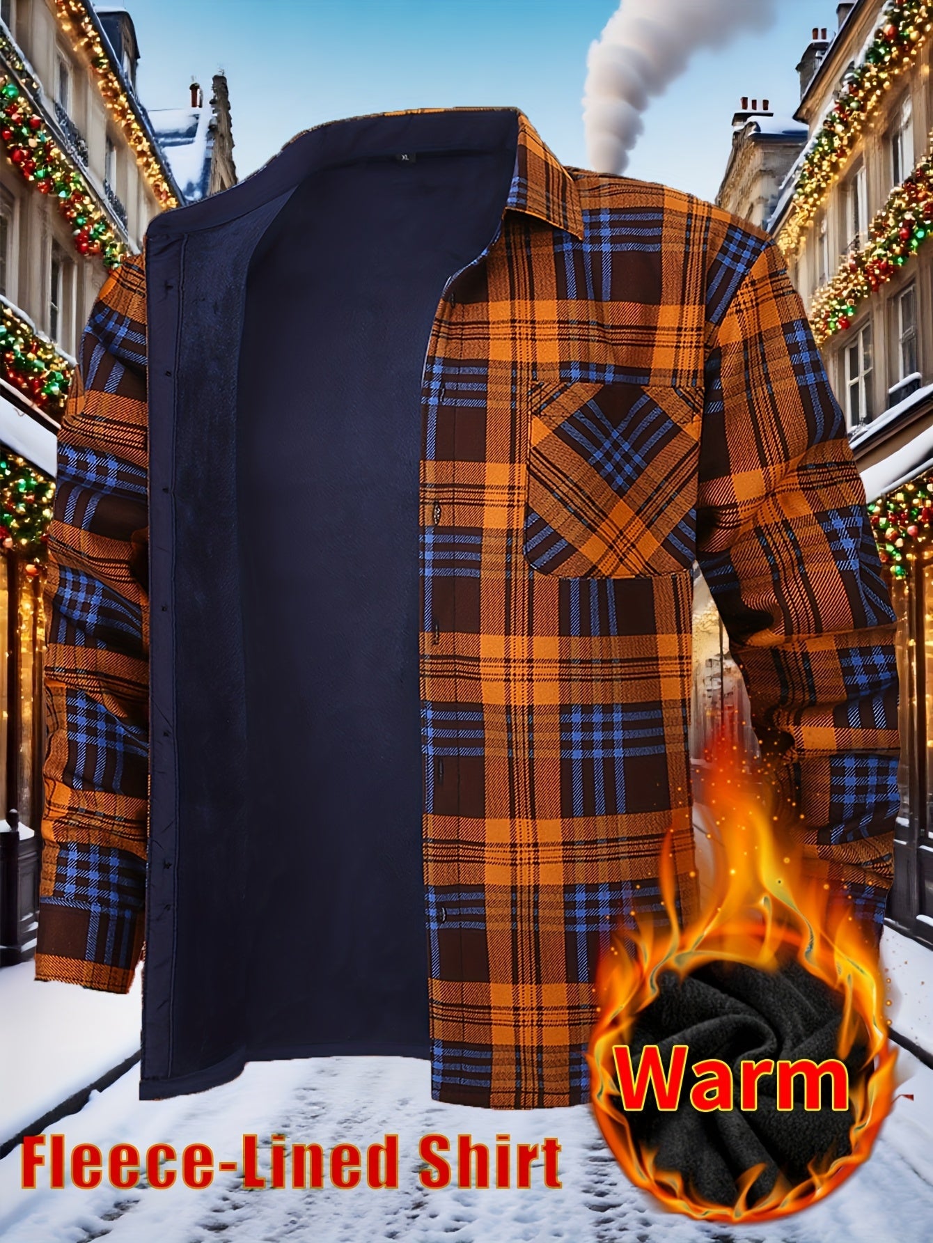 Men's Plaid Long Sleeve Flannel Shirt - Wrinkle Resistant – view 15