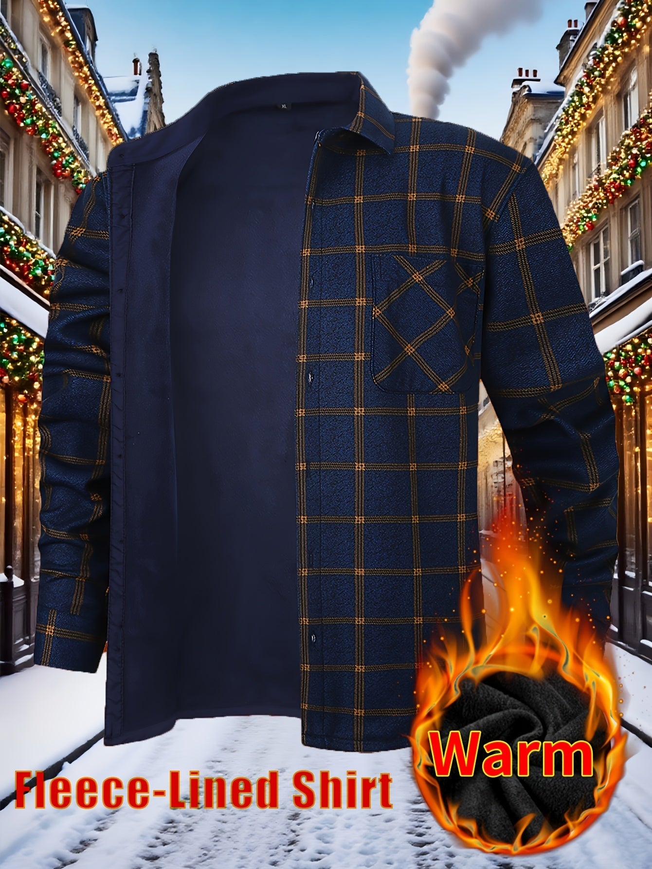 Men's Plaid Long Sleeve Flannel Shirt - Wrinkle Resistant – view 17