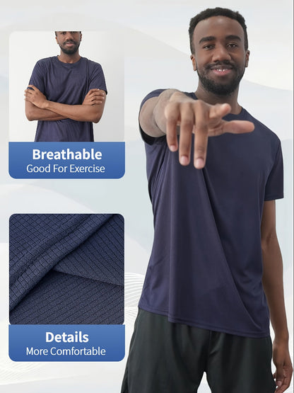 Men's Plaid Performance T-Shirt - Crew Neck – view 2