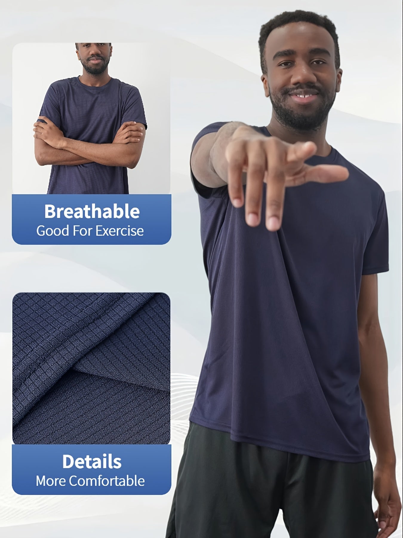 Men's Plaid Performance T-Shirt - Crew Neck – view 10