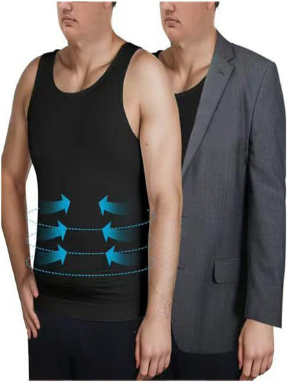 Men's Plus Size Compression Shirt – Sleeveless Crew Neck – view 3