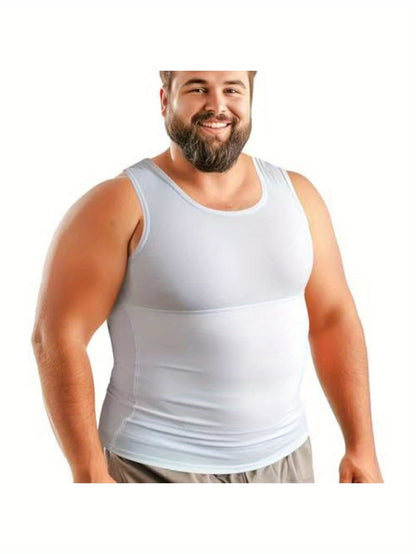 Men's Plus Size Compression Shirt – Sleeveless Crew Neck – view 4