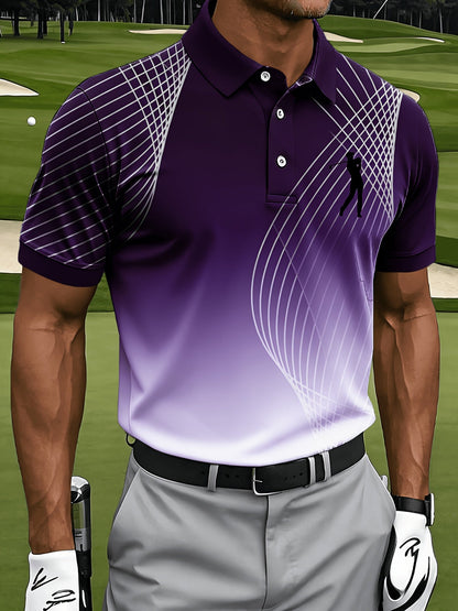 Men's Plus Size Golf Print Sports T-Shirt - Breathable Mesh Regular Fit – view 8