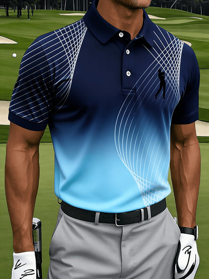 Men's Plus Size Golf Print Sports T-Shirt - Breathable Mesh Regular Fit – view 14