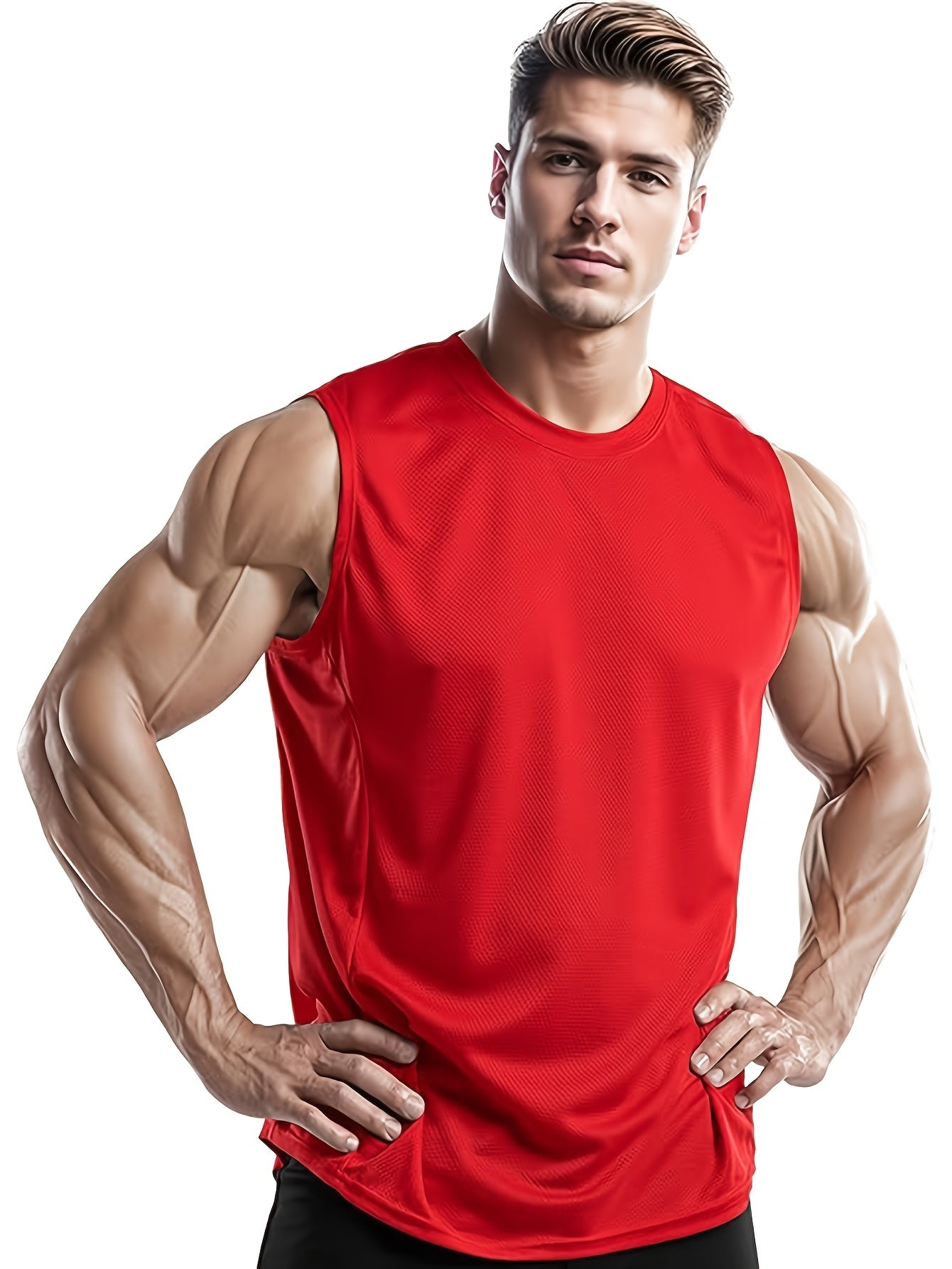 Men's Plus Size Performance Tank Tops - 5-Pack Breathable Sports Vests – view 4