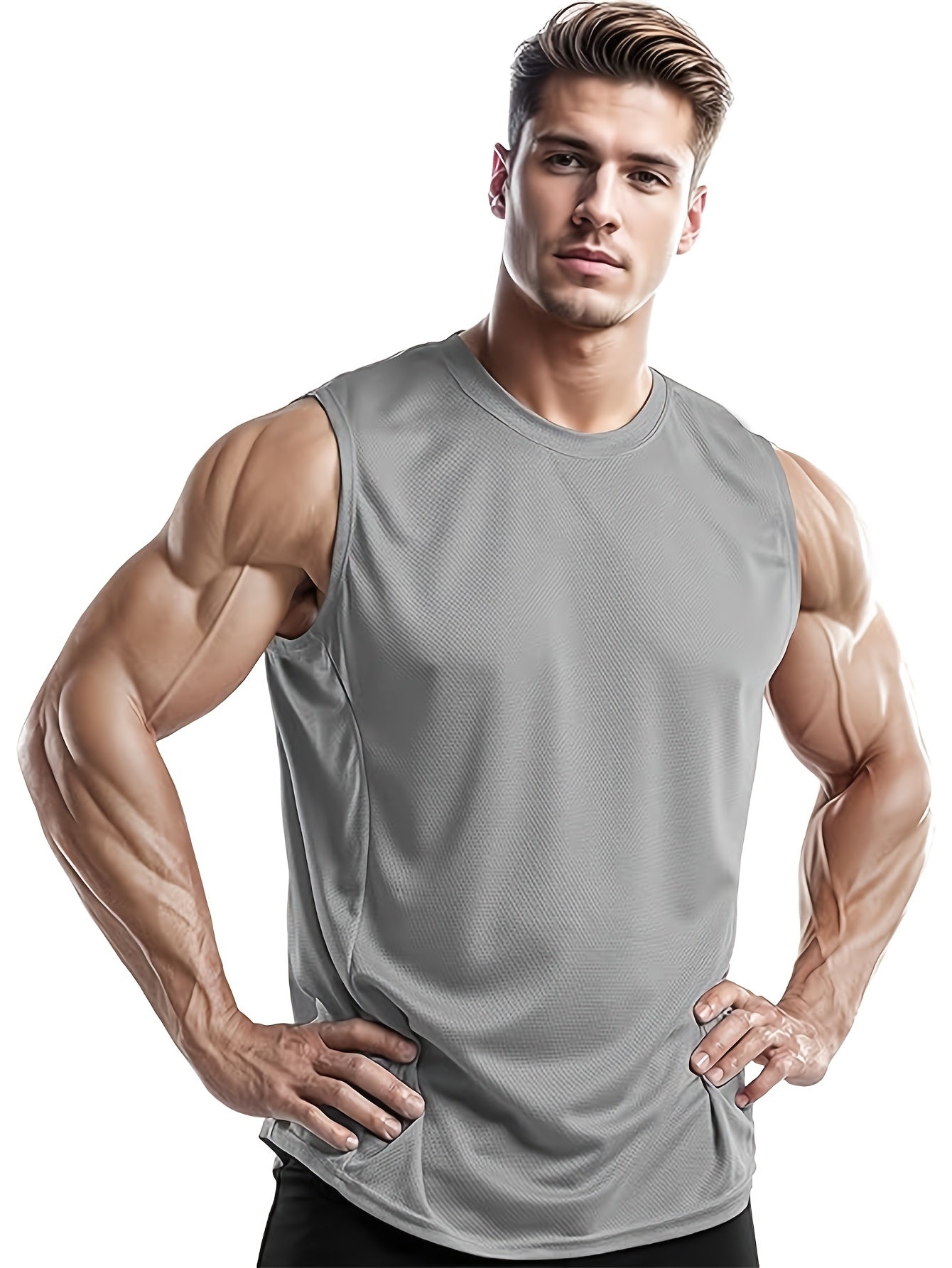 Men's Plus Size Performance Tank Tops - 5-Pack Breathable Sports Vests – view 10