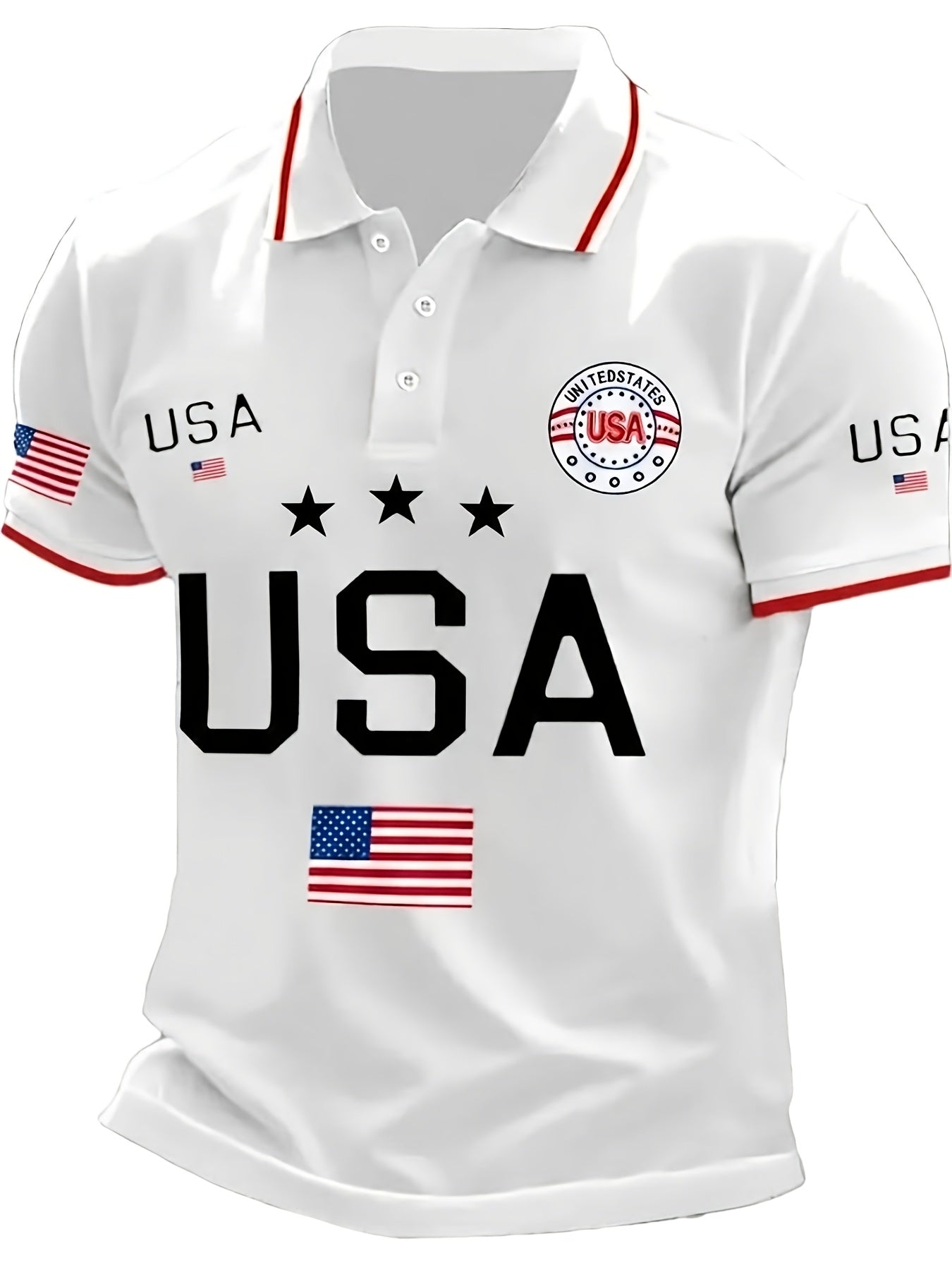 Men's Plus Size Polo Shirt – 250th Anniversary Print – view 9
