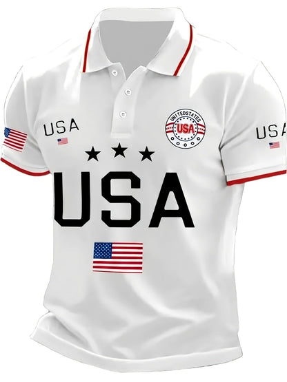 Men's Plus Size Polo Shirt – 250th Anniversary Print – view 9