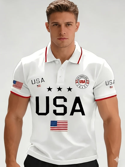Men's Plus Size Polo Shirt – 250th Anniversary Print – view 10