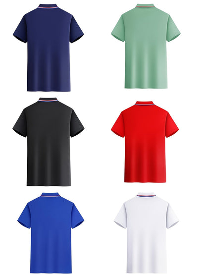 Men's Polo Shirt Set – 5 Pack Contrast Collar Golf Style – view 13