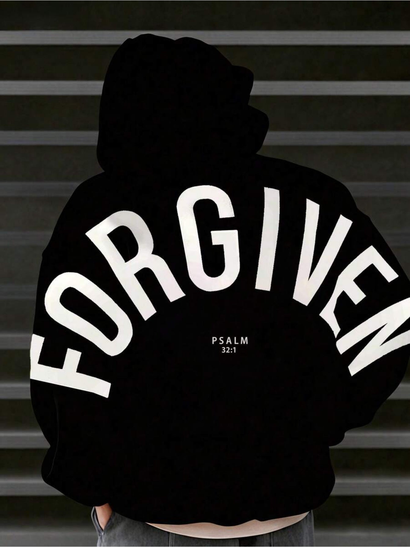 Men's Psalm 32:1 Hoodie - Forgiven Faith Graphic – view 15