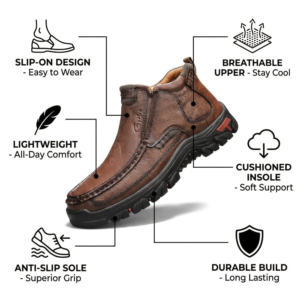 Men's Rain Boots – Non-Slip Sole Outdoor & Travel 46 – Black option – view 2