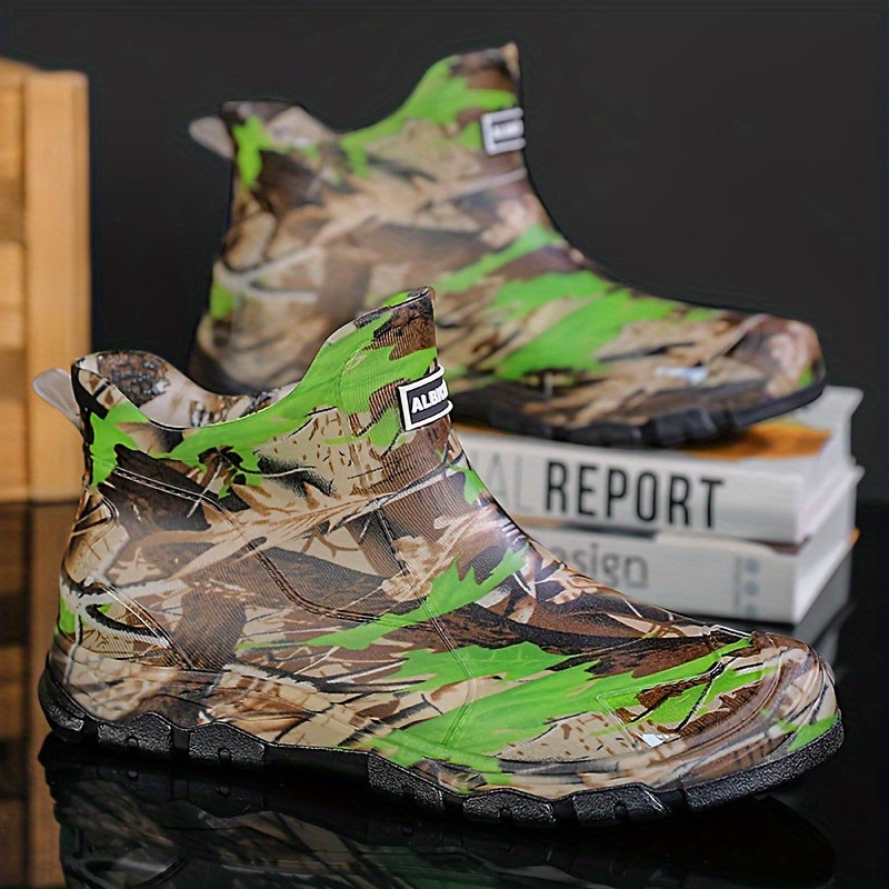 Men's Rain Boots - Slip-On Ease – Green option – main product image