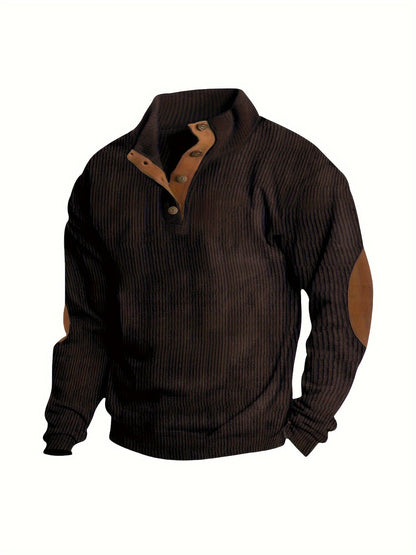 Men's Relaxed Corduroy Button-Front Hoodie – main product image