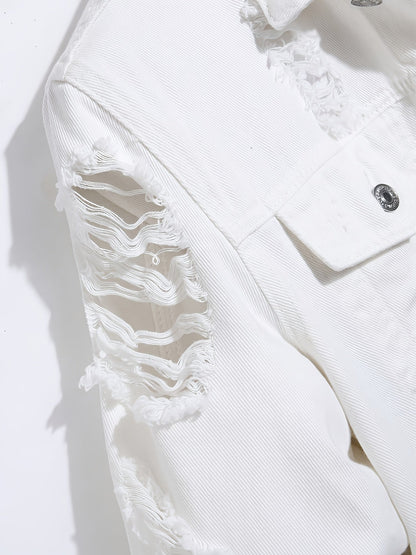 Men's Relaxed Denim Single-Breasted Jacket – 6-Variant Selection – view 4